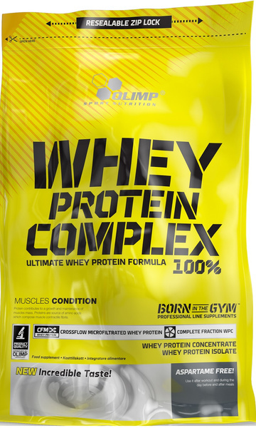 Olimp Nutrition Whey Protein Complex 100% a Banana Flavored Protein Supplement for Muscle Mass Growth 700g