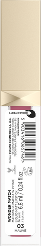 Eveline Wonder Match Matowa Pomadka w Płynie Nr 03 Mauve 6,8ml