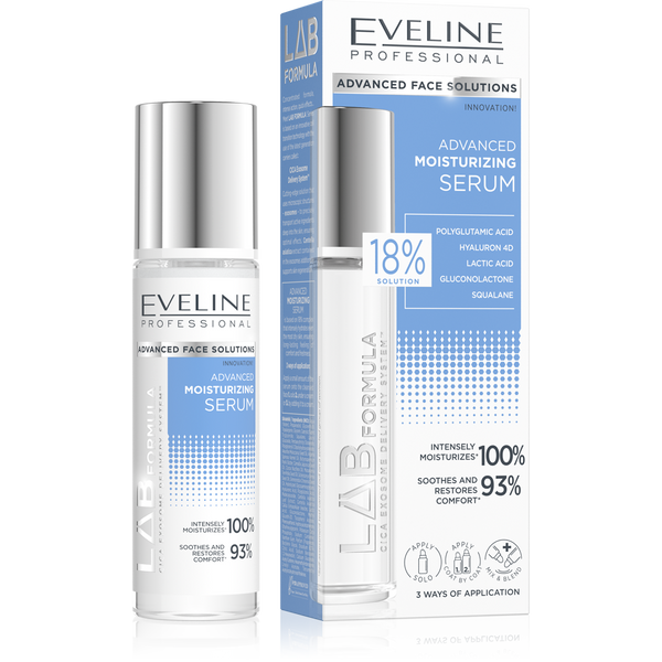 Eveline Lab Formula Advanced Advanced Moisturizing Serum for Dry and Dehydrated Skin Day and Night 30ml
