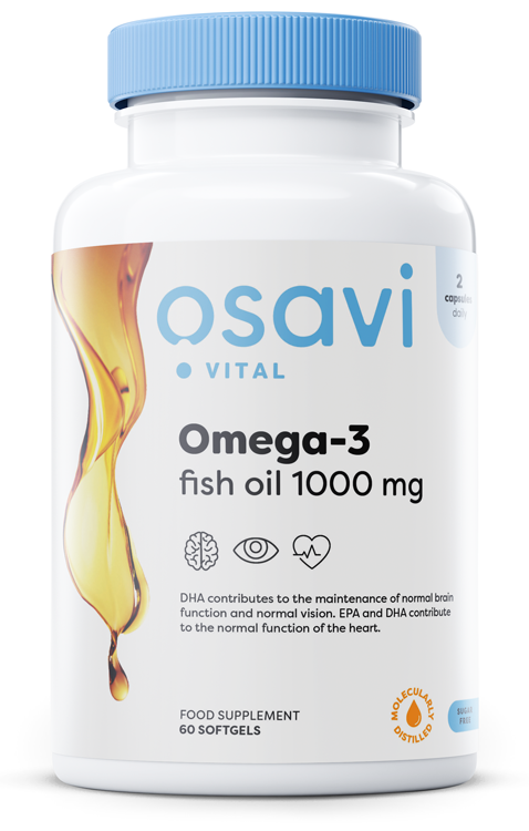 Osavi Omega-3 Olej Rybi 1000mg 60 kapsułek na serce i mózg