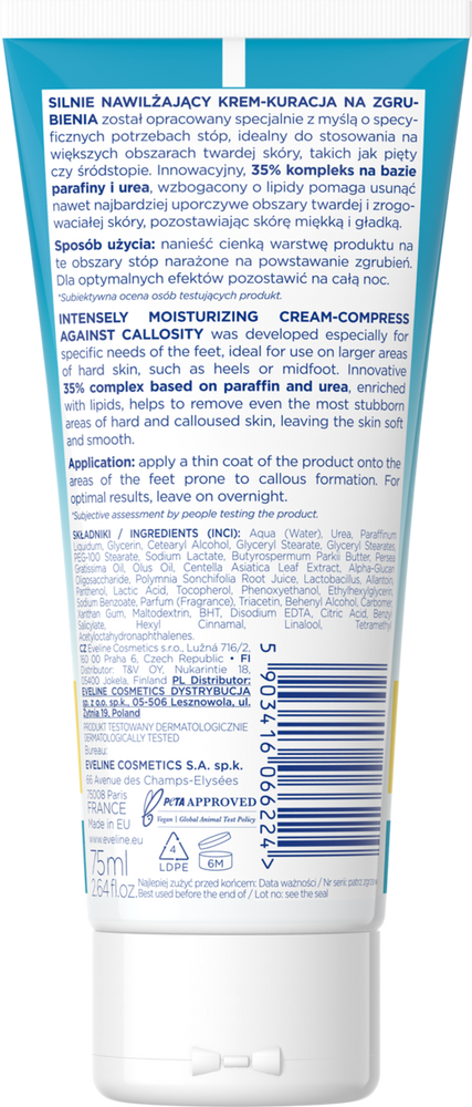 Eveline Revitalum SOS 35% Urea Strongly Moisturizing Cream-Treatment for Thickening for Dry Skin 75ml