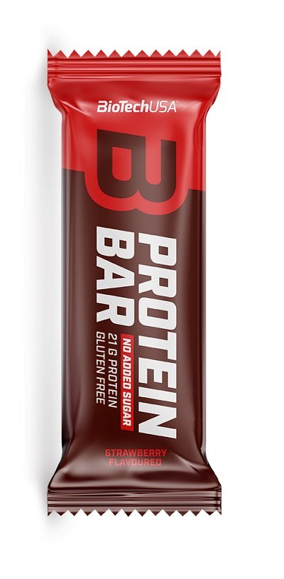 BioTechUSA Baton Proteinowy Truskawkowy Wysokobiałkowa Przekąska 16x70g