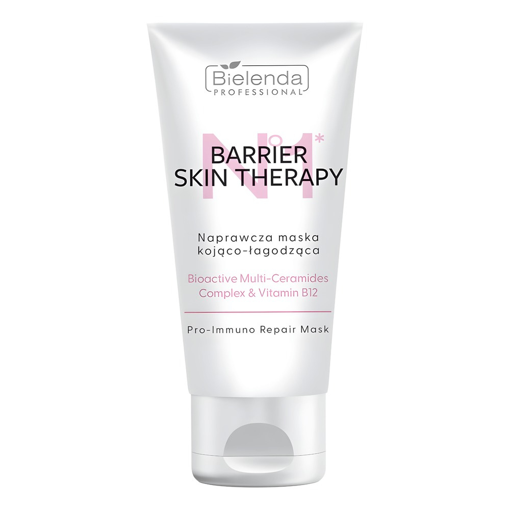 Bielenda Professional Barrier Skin Therapy Naprawcza Maska Kojąco-Łagodząca z Kompleksem Multi-Ceramidowym & Witaminą B12 150ml