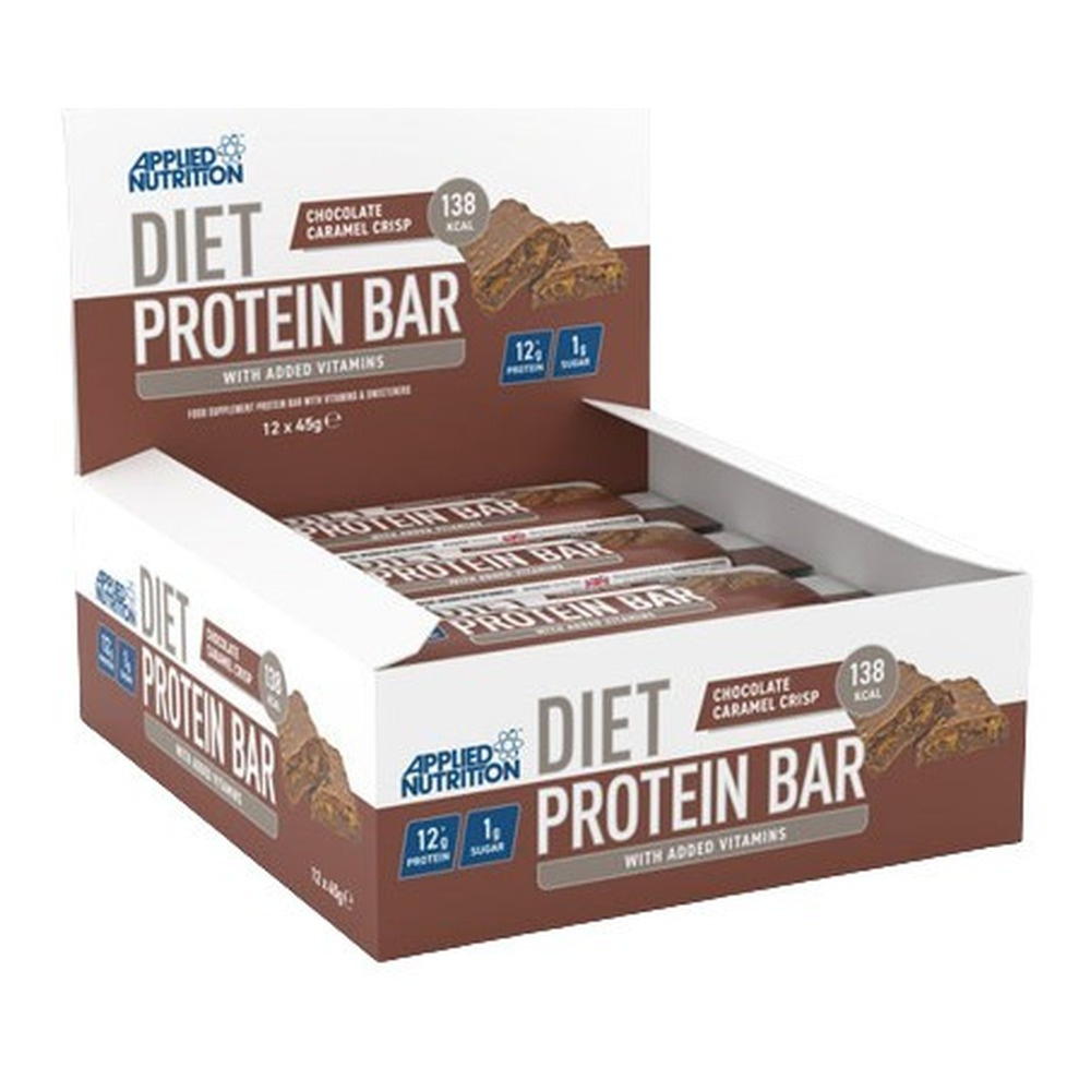 Applied Nutrition Diet Protein Bar Baton proteinowy, Czekolada i karmel 12 x 45g