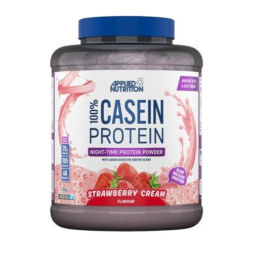 Applied Nutrition 100% Casein Protein Slow Release Night Time Protein Strawberry Cream 1800g