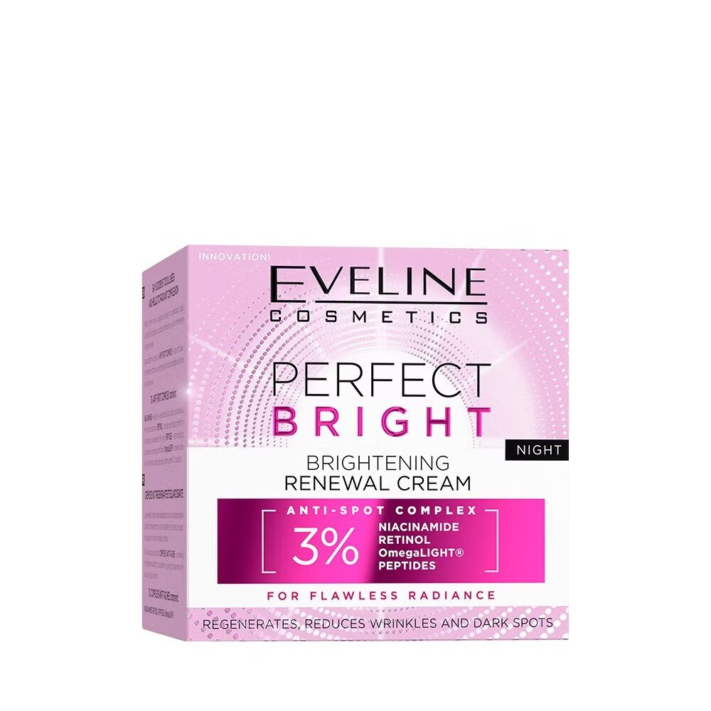 Eveline Perfect Bright Rozjaśniający Krem Odmładzający na Noc 50ml