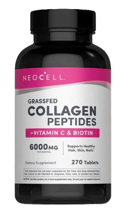 NeoCell Grassfed Collagen with Vitamin C and Biotin For Skin Hair and Nails 270 Tablets
