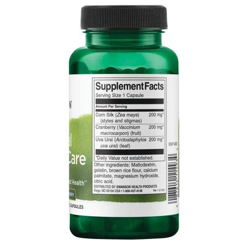 Swanson Herbal Urinary Care Wspiera Układ Moczowy 60 Kapsułek