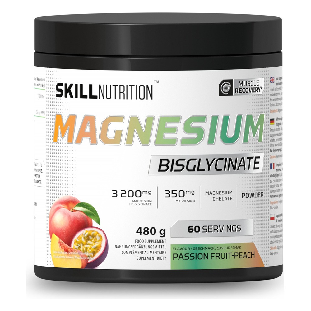 Magnesium Bisglycinate Powder, Passion Fruit-Peach - 480g