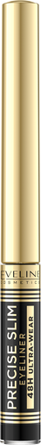 Eveline Precise Slim Ultra-Precise Eye Liner Long-Lasting Effect 48H Vinyl Black 2ml