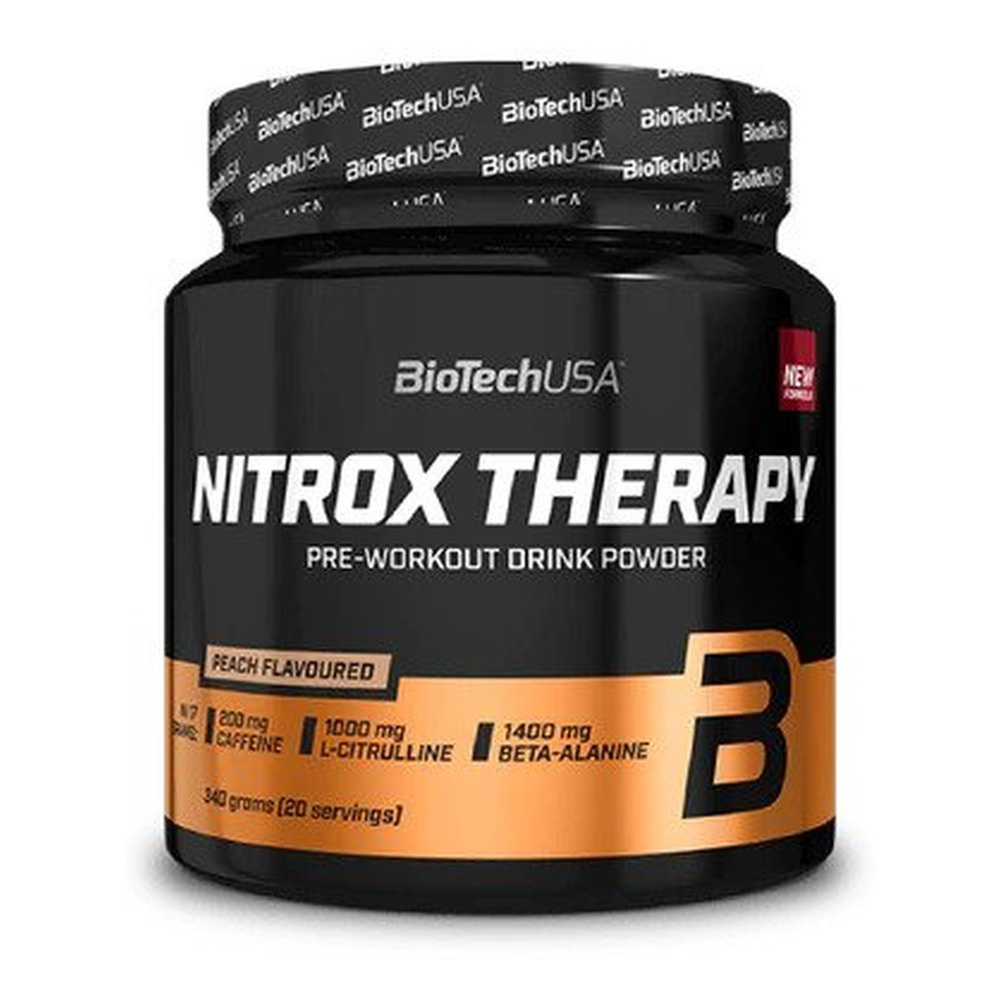 BioTechUSA Nitrox Therapy Przedtreningówka w proszku, Brzoskwinia 340g