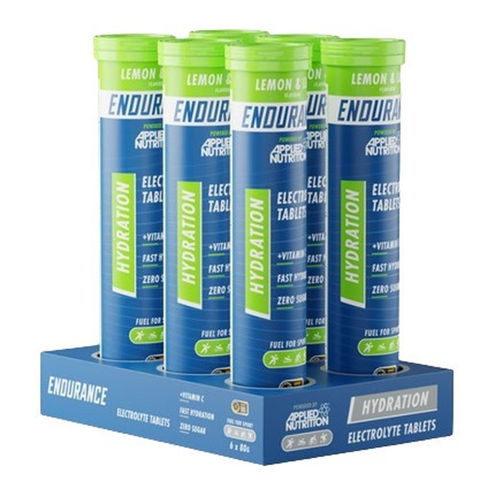 Applied Nutrition Endurance Hydration Electrolyte Tabletki Musujące Cytryna i Limonka 6 x 20 Tabletek