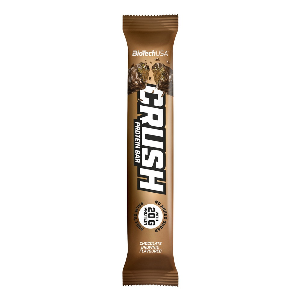BioTechUSA Crush Bar Protein Bar, Chocolate Brownie 12 x 64g