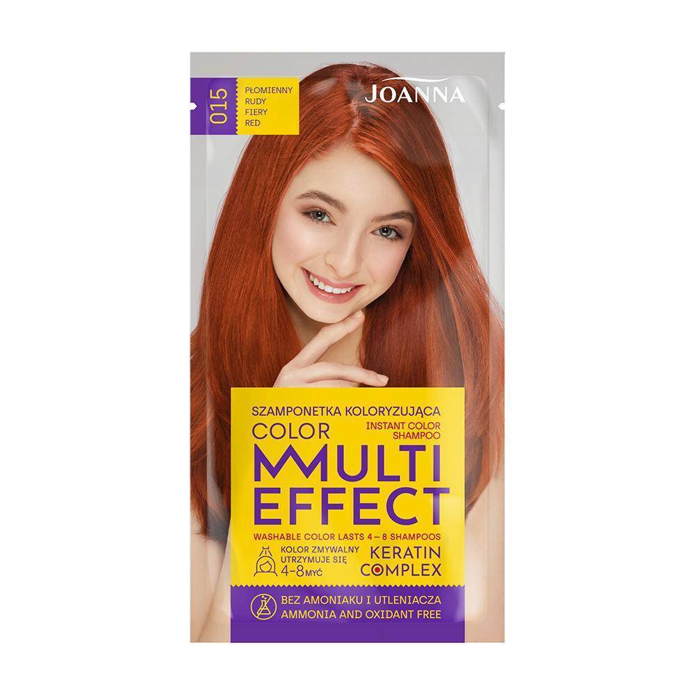 Joanna Multi Effect Szamponetka Koloryzująca 015 Płomienny Rudy 35 g