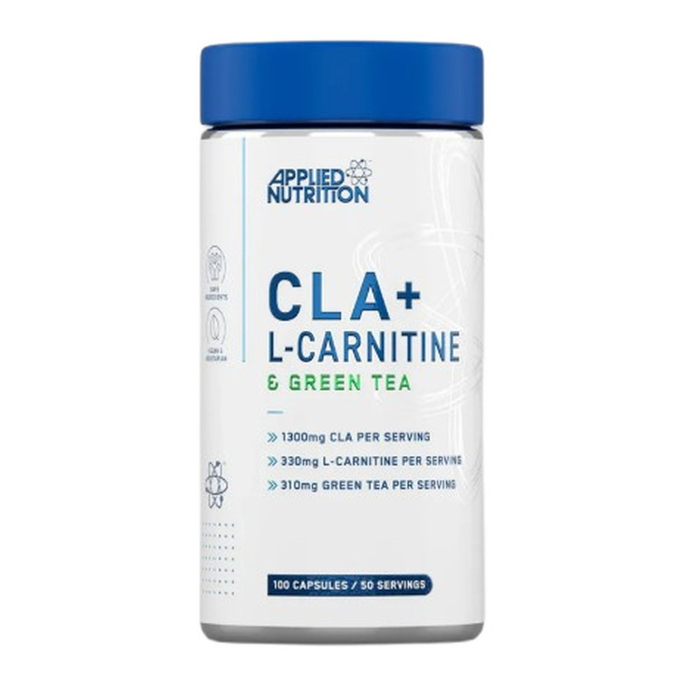 Applied Nutrition CLA L-Carnitine and Green Tea Supplement for Body Composition 100 Capsules