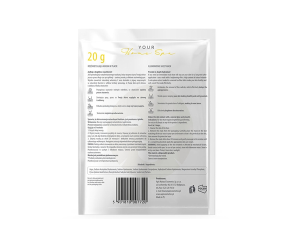 Apis Illuminating Firming Sheet Mask 20g