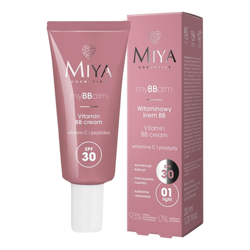 Miya myBBalm Witaminowy Krem BB do Twarzy z SPF30 Nr 01 Light 30ml