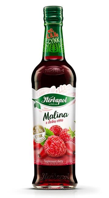 Herbapol Syrop o Smaku Malinowo-Różanym 420ml