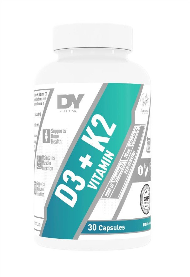 Dorian Yates Vitamin D3 K2 For Immunity and Healthy Bones 30 Capsules