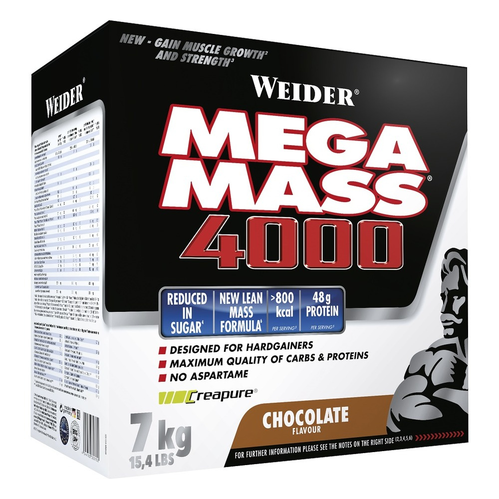 Weider Mega Mass 4000, Chocolate - 7000g