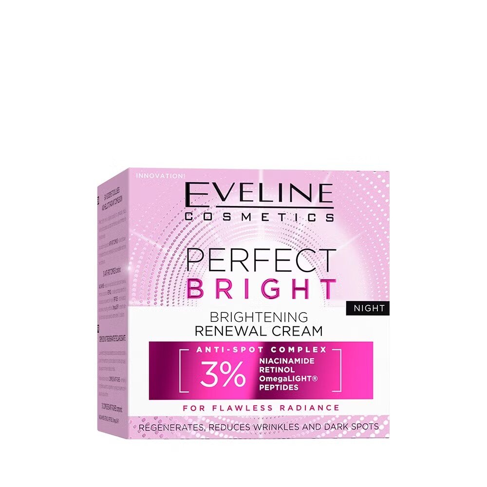 Eveline Perfect Bright Rozjaśniający Krem Odmładzający na Noc 50ml