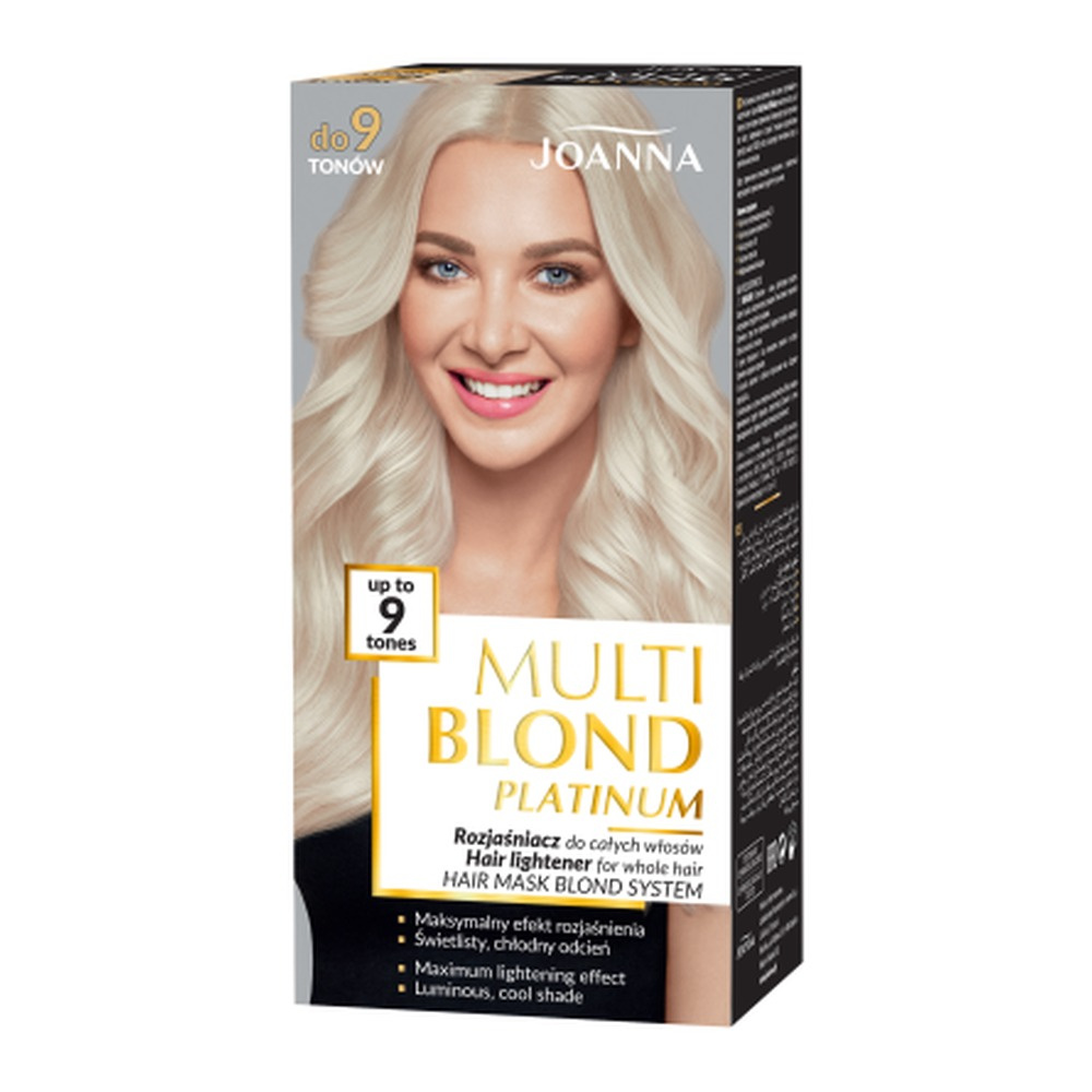 Joanna Multi Blond Platinum Rozjaśniacz do Całych Włosów do 9 Tonów 1 Sztuka