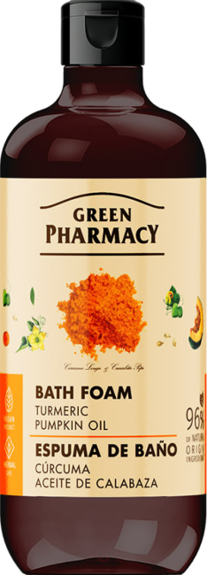 Green Pharmacy Pianka do Kąpieli Kurkuma i Olejek Dyniowy 500ml