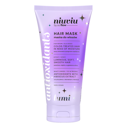 Niuviu Lumi Maska do Włosów Farbowanych Intensywne Nawilżenie i Ochrona Koloru 200ml