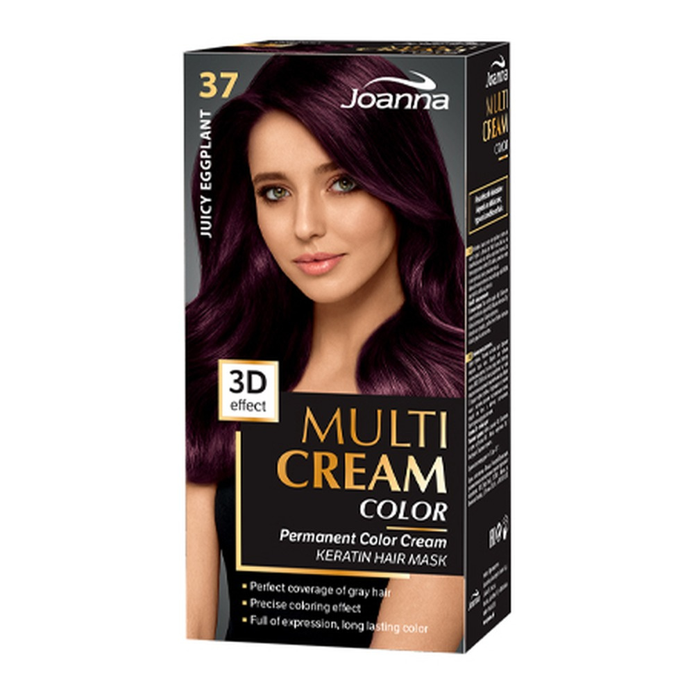 Joanna Multi Cream Color 3D Effect Farba do Włosów Nr 37 Soczysta Oberżyna 1 Sztuka