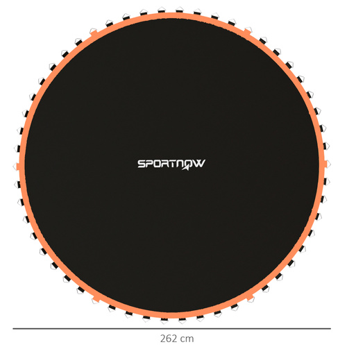 SPORTNOW Trampoline Replacement Mat with Spring Pull Tool, 54 V-Hooks, for 10ft Trampoline using 14cm Springs, Orange