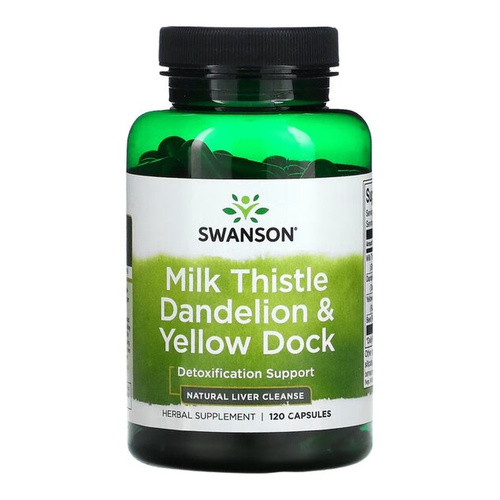 Swanson Milk Thistle Dandelion & Yellow Dock 120 Kapsułek