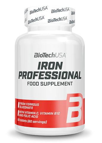 BioTechUSA Iron Professional Iron Supplement For Iron Levels and Blood Production 60 Tablets
