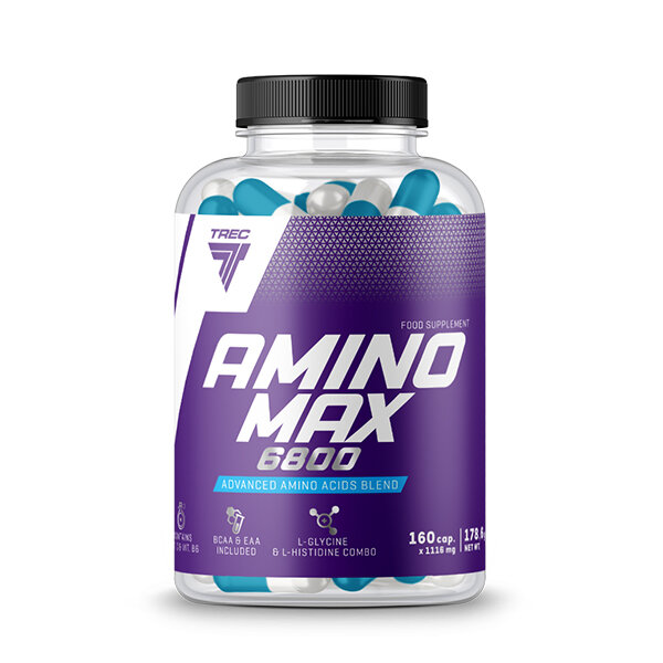 Trec Nutrition Amino Max Kompleks Aminokwasów w Kapsułkach 6800 160 Kapsułek