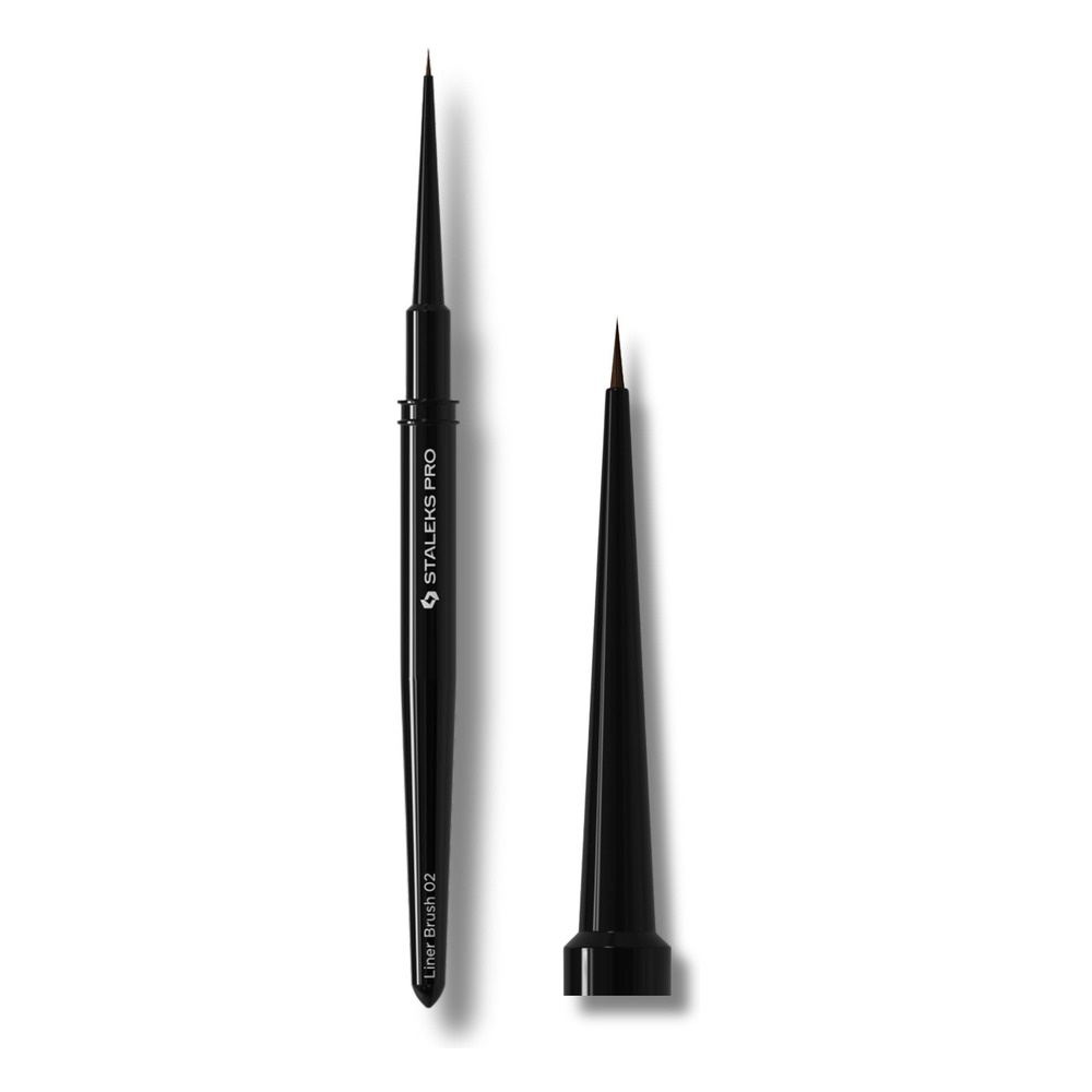 Staleks Pro Expert Brush-Liner For Nail Art Fine Detail And French Smile Lines 0.9 mm Tip Length 10 mm And 1 mm Tip Length 5–7 mm-NBE-01 (7mm)
