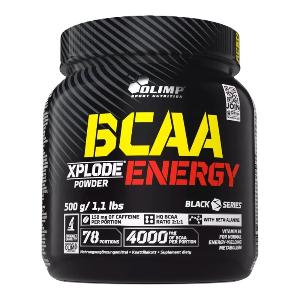 Olimp Nutrition BCAA Xplode Energy BCAA Powder with Caffeine for Energy and Fatigue Reduction Fruit Punch 500g