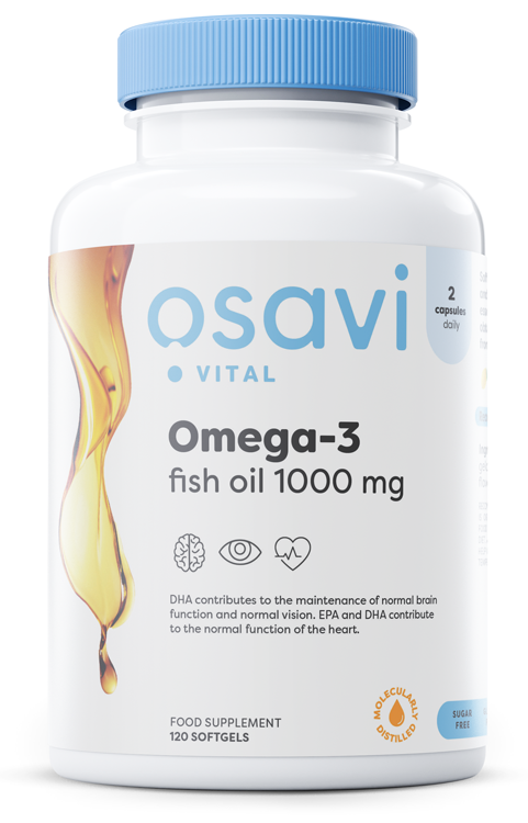 Osavi Omega-3 Olej Rybi 1000mg 120 kapsułek na serce i mózg
