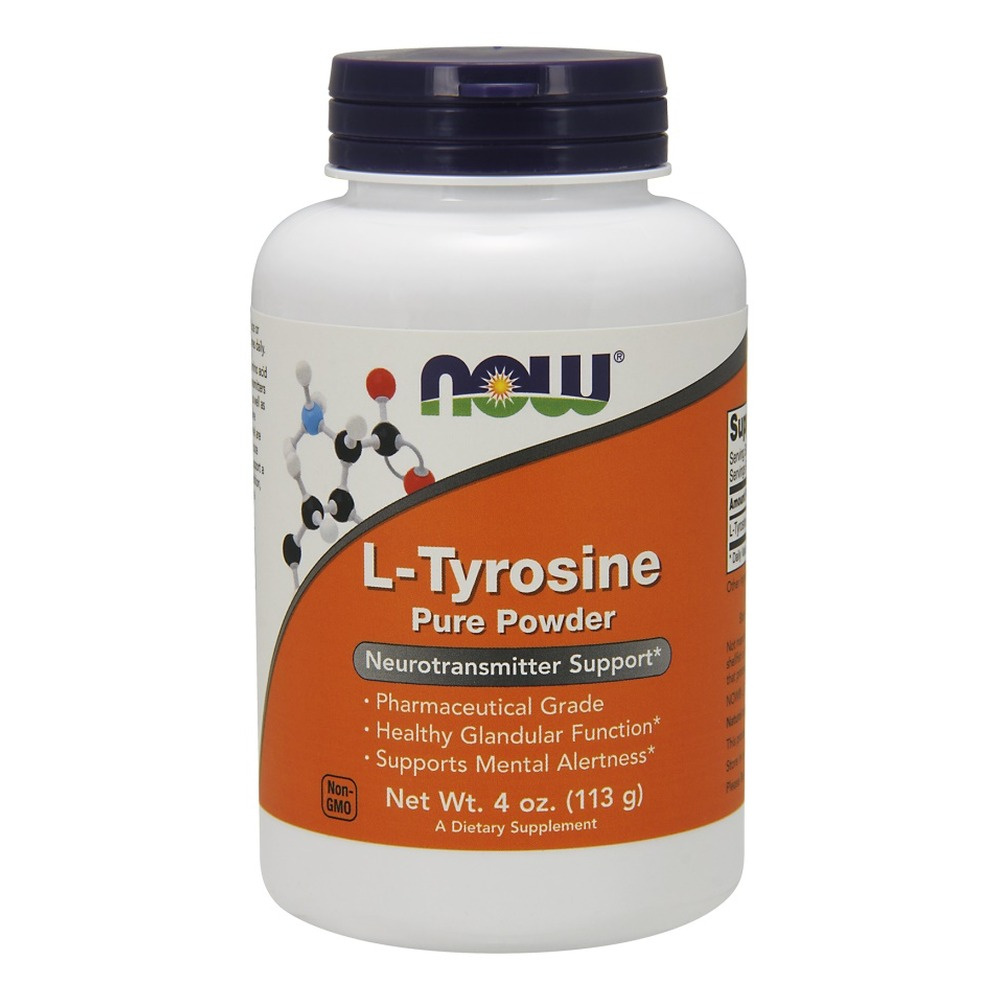 NOW Foods L-Tyrosine Powder For Thyroid Function and Mental Alertness Support 113g