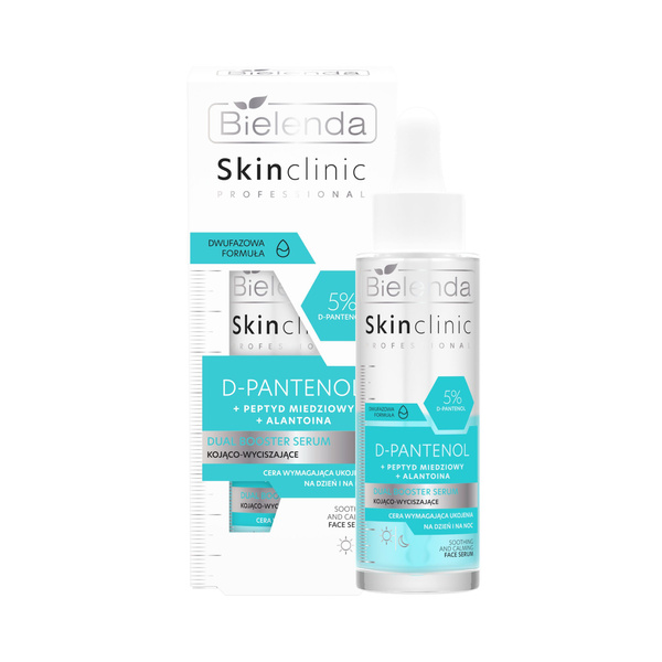 Bielenda Skin Clinic Professional D-panthenol Dual Booster Soothing - Calming Serum for Dry and Irritated Skin for Day and Night 45ml
