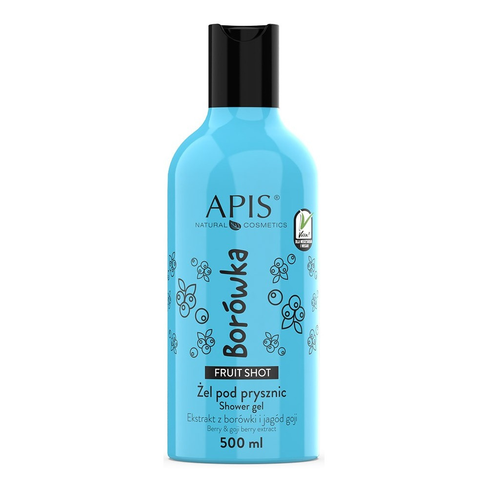 Apis Fruit Shot Borówka Żel pod Prysznic dla każdego Rodzaju Skóry 500ml