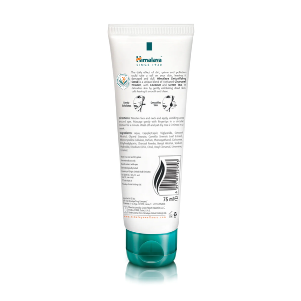 Himalaya Scrub with Activated Charcoal & Green Tea Detoksykacyjny Peeling Węglowy dla Skóry Normalnej i Tłustej 75ml
