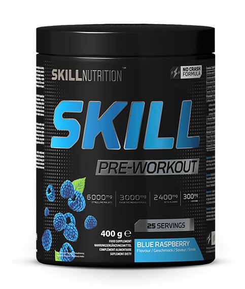 Skill Pre-Workout, Blue Raspberry - 400g