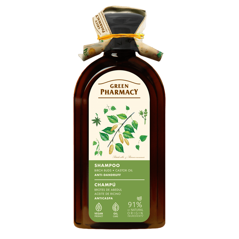 Green Pharmacy Przeciwłupieżowy Szampon Pąki Brzozy i Olej Rycynowy 350ml