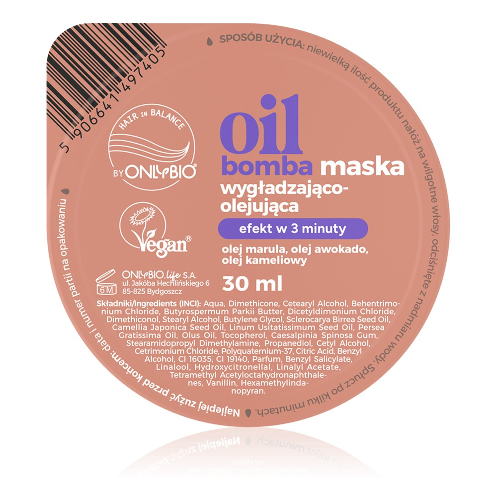 OnlyBio Hair in Balance Oil Bomba Smoothing Oil Mask 30ml