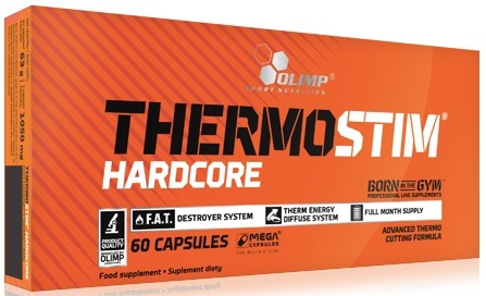 Olimp Nutrition Thermo Stim Hardcore Termogeniczny Spalacz Tłuszczu dla Sportowców i Kontroli Wagi 60 Kapsułek