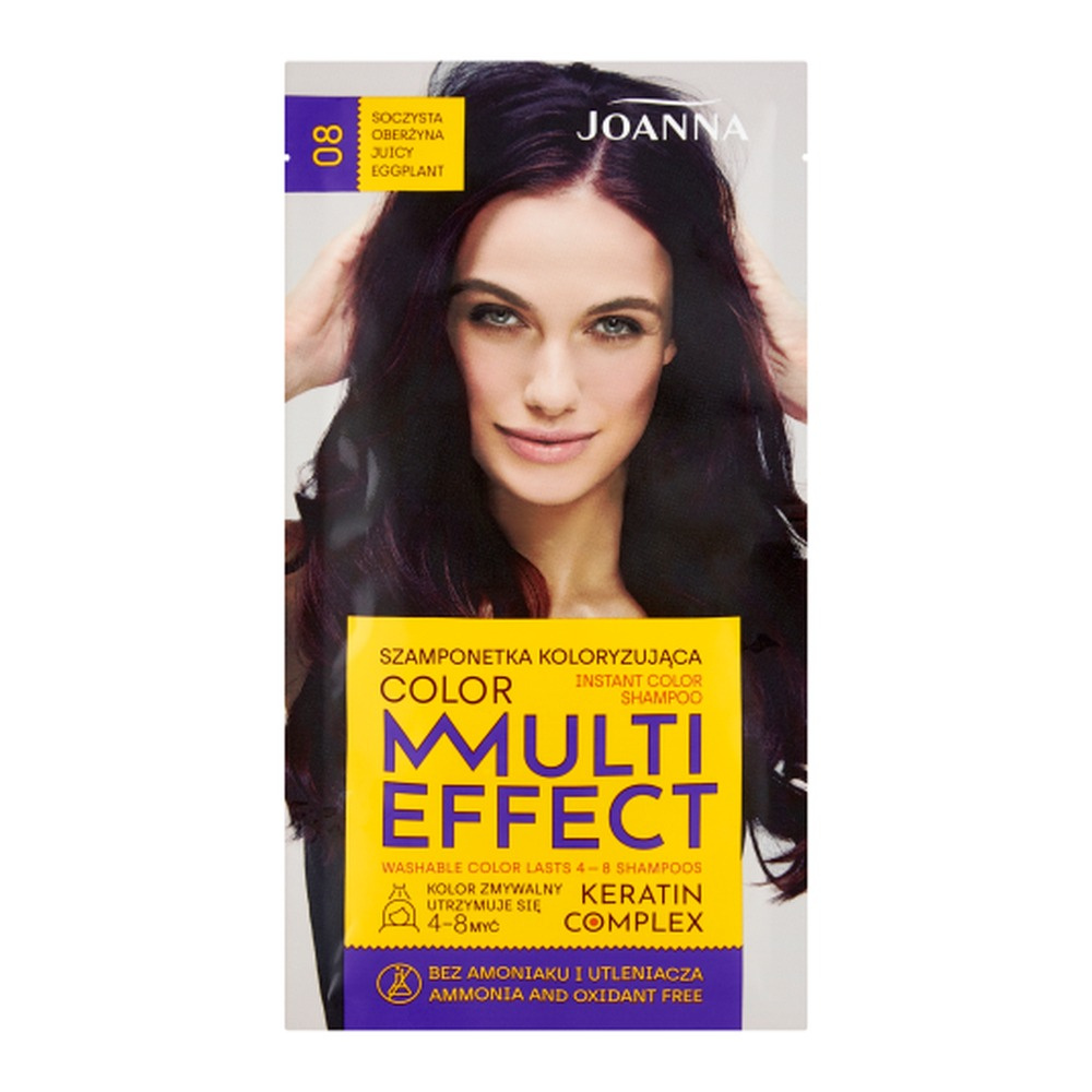 Joanna Multi Effect Szamponetka Koloryzująca 08 Soczysta Oberżyna 35g