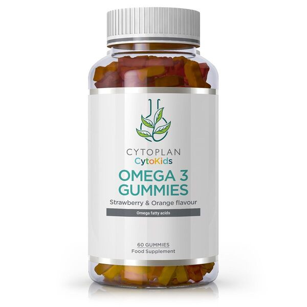 Cytoplan Kid's Omega 3 Gummies Strawberry and Orange For Kids 60 Gummies