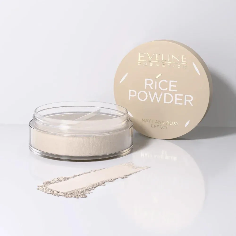 Eveline Rice Powder Matte and Blur Effect Transparentny Puder Ryżowy 10g