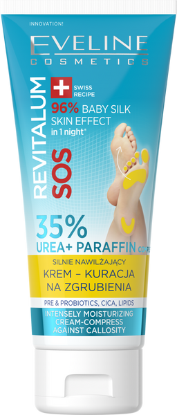 Eveline Revitalum SOS 35% Urea Strongly Moisturizing Cream-Treatment for Thickening for Dry Skin 75ml