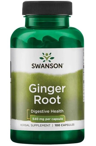 Swanson Ginger Root 540mg Imbir Korzeń 100 Kapsułek