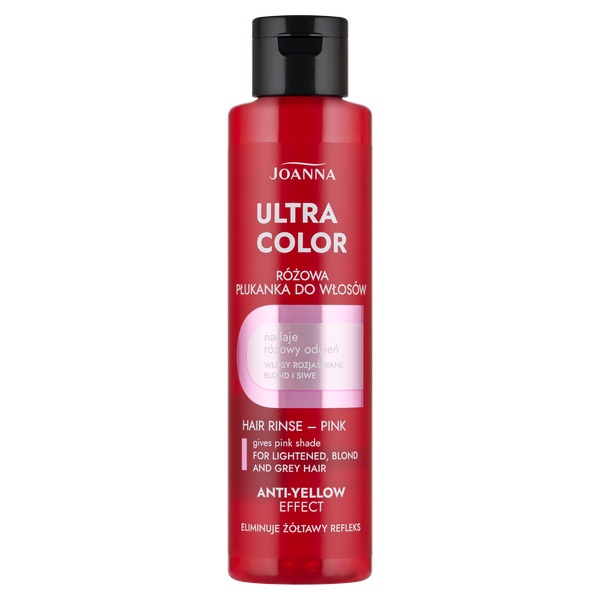 Joanna Ultra Color Płukanka do Włosów Blond Siwych i Rozjaśnionych Różowa 150ml